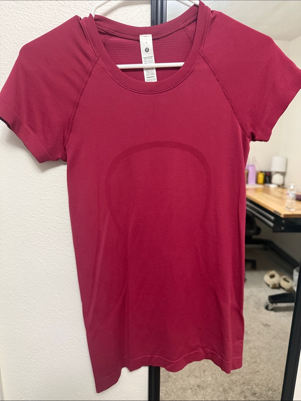 lululemon athletica Short Sleeve Crew Tee — Deep Berry
